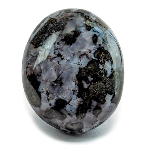 Gabbro Pierre Naturelle, Cristal Thérapeutique de Lithothérapie, 100% Fait-Main dans l'Atelier Familial, Pierre Précieuse de Bien-être, Méditation, Reiki et Chakra, Galet format Poche [Eusice]