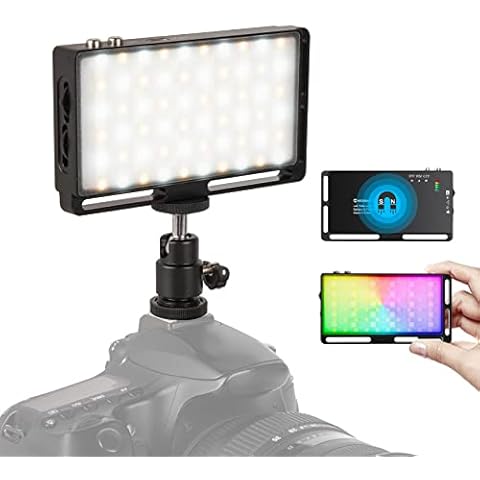 LED Video Light, Moman ML1 RGB Photography Continuous Lights CRI95+/3000~6500K Full Colour, Mini Portable Rechargeable Aluminium Dimmable Light for DSLR Camera, LED-Video-Camera-Portable-Light Cover