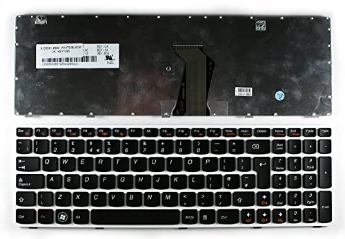 Clavier pour Lenovo 3000 G580 blanc cadre noir de rechange Power4Laptops UK pour ordinateur
