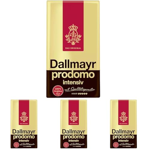 Dallmayr prodomo intensiv, Röstkaffee gemahlen, 100{af329232634be20f978b4407954bfb31673fcfc2e40d861cbc511b6917310801} Arabica mit Qualitätsgarantie, Röststufe 5 von 5, 500g (Packung mit 4) Dallmayr prodomo intensiv, Röstkaffee gemahlen, 100{af329232634be20f978b4407954bfb31673fcfc2e40d861cbc511b6917310801} Arabica mit Qualitätsgarantie, Röststufe 5 von 5, 500g (Packung mit 4)