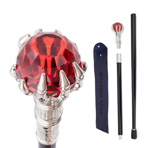 Imagen de Bastón con Cabeza de Lobo Plateada