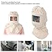 DIRBAK Sandblasting Protective Hood, Industrial Safety Gear with Adjustable Strap, Breathable Head Protection for Grinding and Metal Polishing, Beige