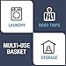 CleverMade Collapsible Fabric Laundry Basket - Navy 60L / 16 Gal - Space Saving Storage Container Organizer with Premium Handles Foldable Home