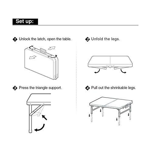 REDCAMP Small Folding Table 2ft, Small Aluminum Foldable Table 23in by REDCAMP - Image 7