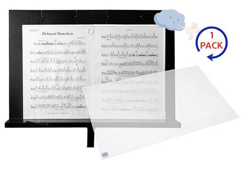 Sound Reflect Breakwind Series - CLEAR WIND PROTECTOR FOR MUSIC STANDS. A practically invisible solution for outdoor concerts. Music Accessories. Pros Gigs, Bands, Ensembles, and Orchestras. (1-PACK)