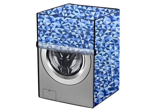Image of Waterproof Front Load Washing Machine Cover Compatible for Whirlpool 8 KG Fully Automatic XS8014BYM52E, crystal print, c30