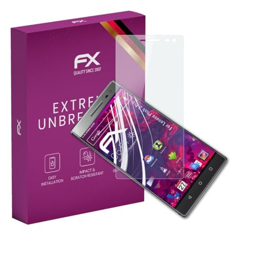 atFoliX Glasfolie kompatibel mit Lenovo Phab 2 Pro Panzerfolie, 9H Hybrid-Glass FX Schutzpanzer Folie