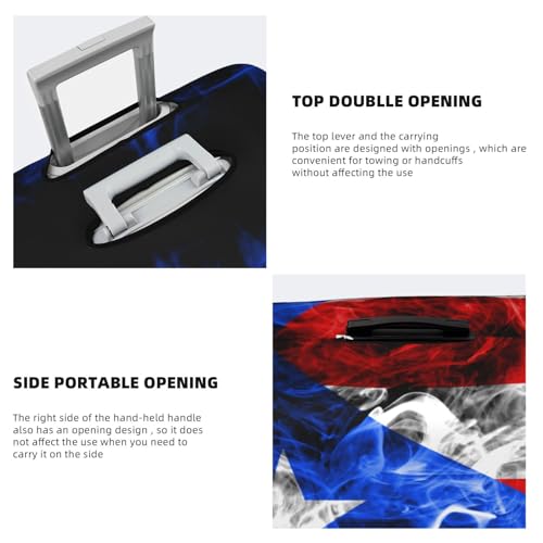 Puerto Rico Flag Travel Luggage Cover Elastic Suitcase Protector Washable Baggage Covers For Trunk Case Fits 18-21 Inch Luggage4
