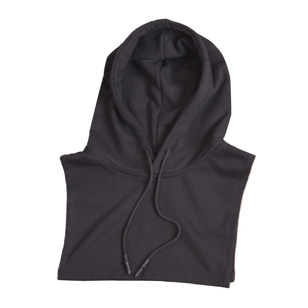 Elegtiskas Unisex Detachable Dickey Collar Half Blouse Hoodie Faux Collar Black