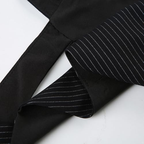 YiZYiF Women's V Neck Button Down Crop Vest Top Striped Business Sleeveless Waistcoat Vintage Grunge Suit Vest Y2K Streetwear3