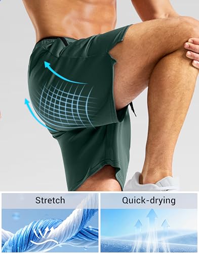 Image of G Gradual Men's Gym Workout Shorts Zipper Pockets 5 inch / 7 inch Quick Dry Breathable Runing Athletic Short for Men