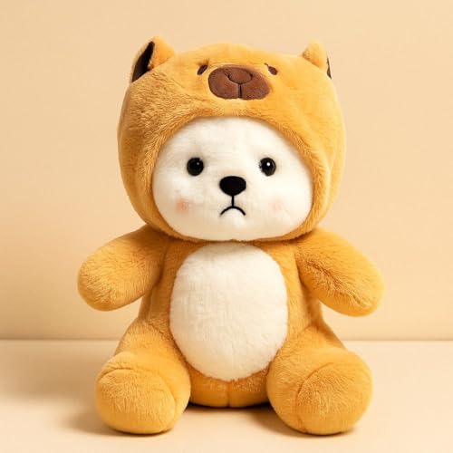 Image of Storescent Hooded Capybara 30cm Plush Soft Toy | Adorable Animal Stuffed Toy for Kids | Home Decor for Boys & Girls | Soft & Huggable Plush Toy
