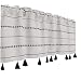 YoKii Boho Tassels Valances for Window 52’’W x 18’’L Room Darkening White Striped Curtain Valance Window Treatments for Kitchen Bathroom Living Room Decors (W52 x L18, Black)