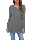 【Qualitätsmaterial】: Dieses übergroße Sweatshirt besteht aus 60% Polyester,5% Spandex and 35% Rayon, ist dehnbar, leicht und super weich, angenehm zu tragen. Verschiedene Farbe und Größe für wählen