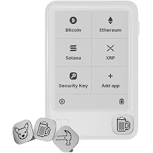 Ledger Nano Gen5 Secure Crypto Wallet Touch Screen Signer in Glacier White + Playful Badges Pack of 1