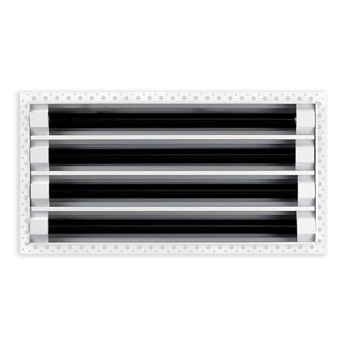 Image of BUILDMART - 16x8 MUD-in Air Vent Cover - Drywall MUD in White Air Vent - MUD Linear Slot Diffuser - Register Grille for Ceiling and Walls - Texas Buildmart