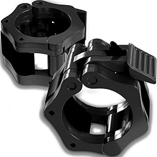 MEETOZ Olympic Barbell Clamps Bar Clips(Professional Grade): Quick Release Barbell Collars Non Slip Locking Weight Clips - 2inch Weight Bar Clamp for Workout Weightlifting