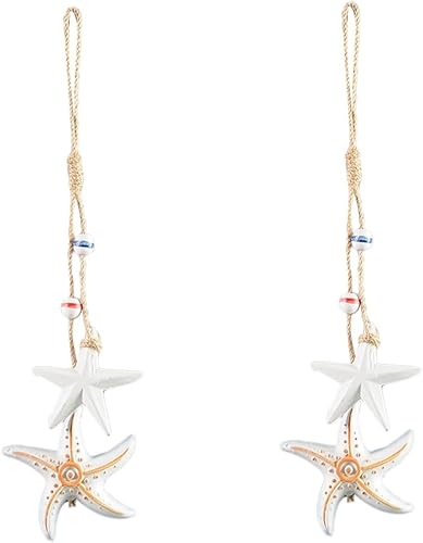 Uonlytech 2pcs Wooden Seaside Hanging Decoration Coastal Beach Wall Art Nautical Hanging Ornaments Nautical Party Favors Gift Office Decorations disponible en Yaxa Peru