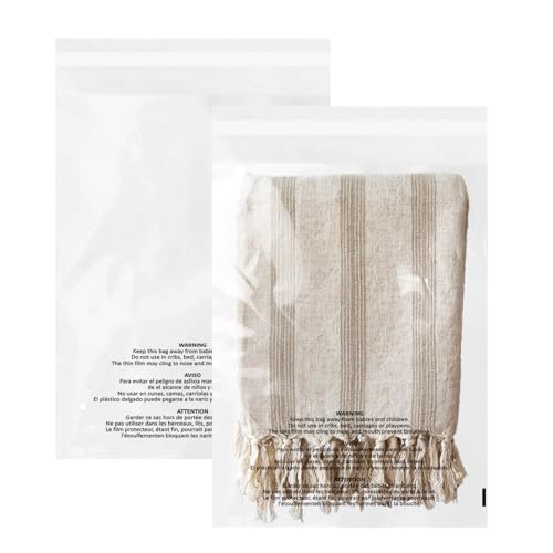 Belinlen 1000 Count 9x12 Inch Self Seal Clear Poly Bags