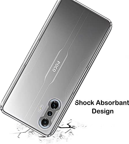 Image of Soft Flexible Silicone Back Cover Compatible with Poco F3 GT, Clear Case