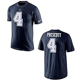 offizielle NFL Lizenzware NFL Football T-Shirt Dallas Cowboys Dak Prescott #4 Trikot Jersey Receiver (XXL)