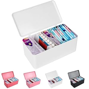 pad and tampon organizer for bathro...