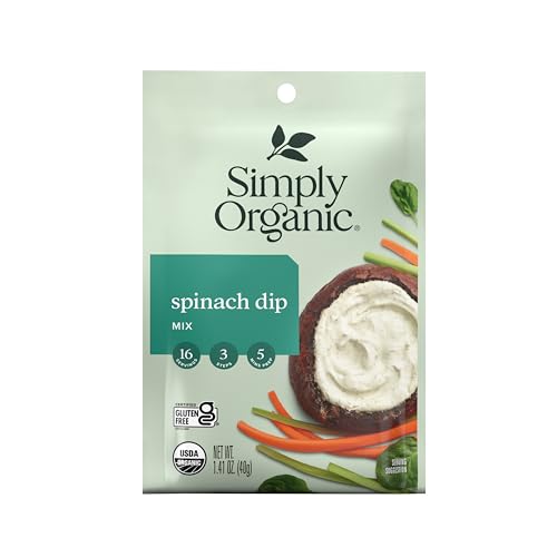 Simply Organic Spinach Dip Mix, Organic, 1.41 Ounce (Pack of