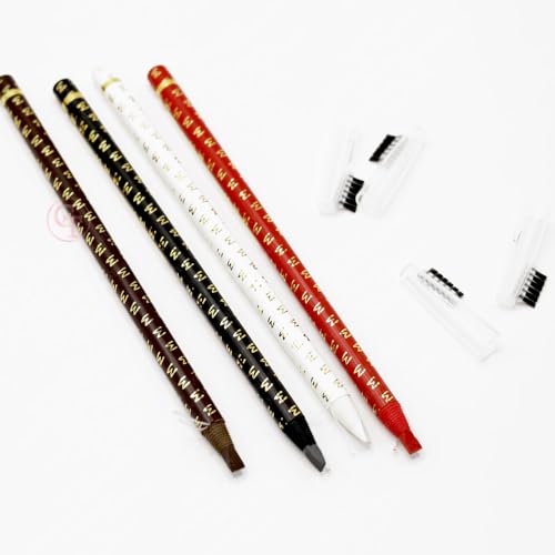 TgoBeauty 6 lápices de cejas despegables, resistentes al agua, para microblading, tinte para cejas, maquillaje permanente de cejas, efecto tatuaje, natural y de larga duración (Marrón) - imagen 9