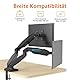 Amazon Basics Schreibtischhalterung für zwei Computermonitore, Gasfeder-Monitorarm, verstellbar, für Monitore bis zu einer Größe von 27 Zoll (68.6 cm), Schwarz