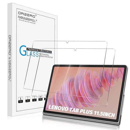 Image of Orzero (2 Pack Compatible for Lenovo Tab Plus 2024 11.5 Inch Tempered Glass Screen Protector, Protector De Pantalla 9H High Definition Anti-Scratch Bubble-Free