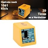 Bewinner TFT Bitcoin Lottery Miner, Inteligentny Wyświetlacz 1,54 Cala, Zegar Stacjonarny 1060 KH/s Hashrate, Maszyna do Wydobywania Kryptowalut do Górnictwa Domowego