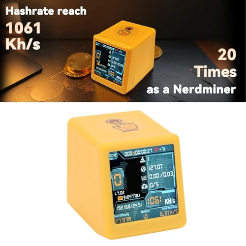 Bitcoin Miner, Miner della Lotteria WiFi Bluetooth 1060 Kh/s Hash Tasso di Hash, Display Touch IPS da 1,54 Pollici e Configurazione Plug-and-play per Appassionati di - Alimentatore - Immagine 2