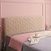AGOUNOD Fodera per testiera del letto, in tessuto semplice ed elastico, per letto singolo, matrimoniale, king size, tutto compreso, antipolvere, blu, rosa, G, 240 cm