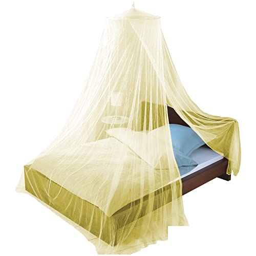Just Relax Decorative Elegant Bed Net Canopy Set Including Full Hanging Kit, Ideal For Indoors Or Outdoors, Intended For Covering Beds, Cribs, Hammocks (Yellow, Queen/King) #TOP5