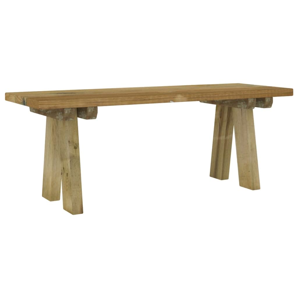 vidaXL Banco de Jardín Mueble Patio Exterior en Aire Libre para Familiares Entretenimiento Diversión Madera Maciza de Pino Impregnada