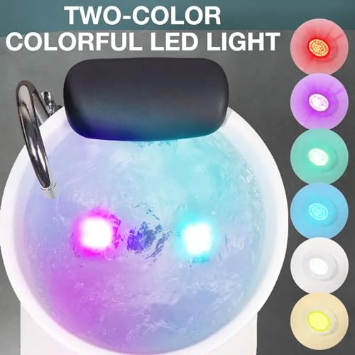 Masajeador de pies con bañera acrílica y luces LED miniatura 2