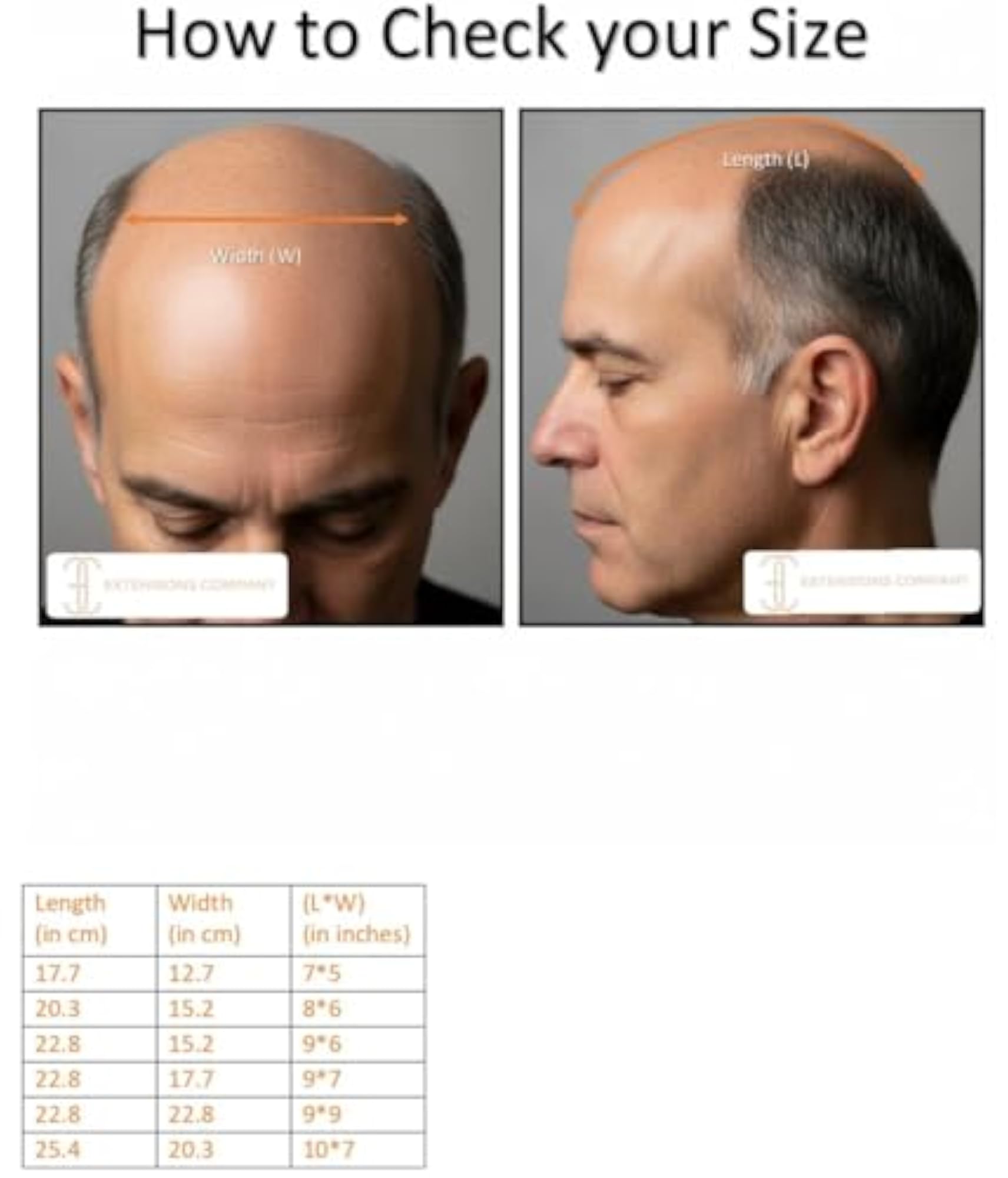 Men's Premium Hair Patch, Natural Black, 100% Human Hair