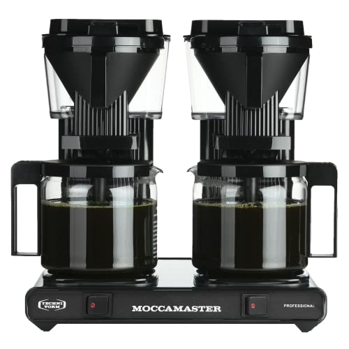 Moccamaster KBG744 Filter Kaffee Maschine Glas, 2 x 1.25 Liter, 59367, Schwarz
