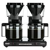 Moccamaster KBG744 Filter Kaffee Maschine Glas, 2 x 1.25 Liter, 59367, Schwarz