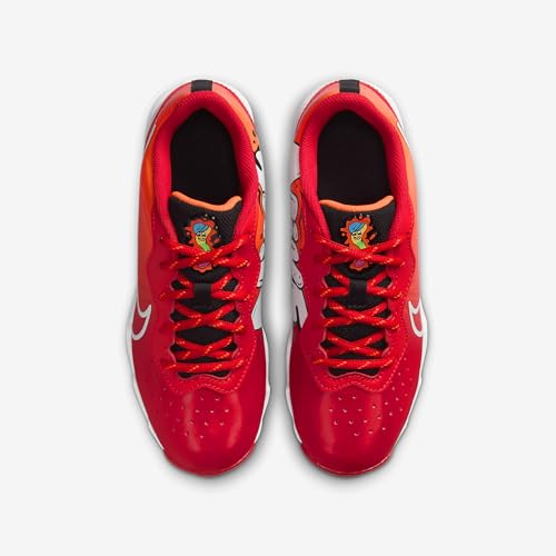 Nike Alpha Huarache 4 Keystone Big Kids' Baseball Cleats (FZ8657-601, Light Crimson/Hyper Crimson/Black/White) Size 104
