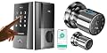 TCL D2 WiFi Smart Door Lock + K1 Fingerprint Smart Door Knob Lock for Home Security