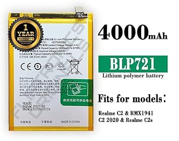 Image of BLP721 Battery for Realme C2 / RMX1941 / C2 2020 / C2s Battery with 1 Year Warranty**** (I141)