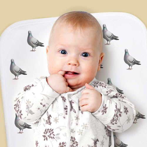 Azeeda 'Racing Pigeon' Baby Burp/Wash Cloth (BC00034749)2