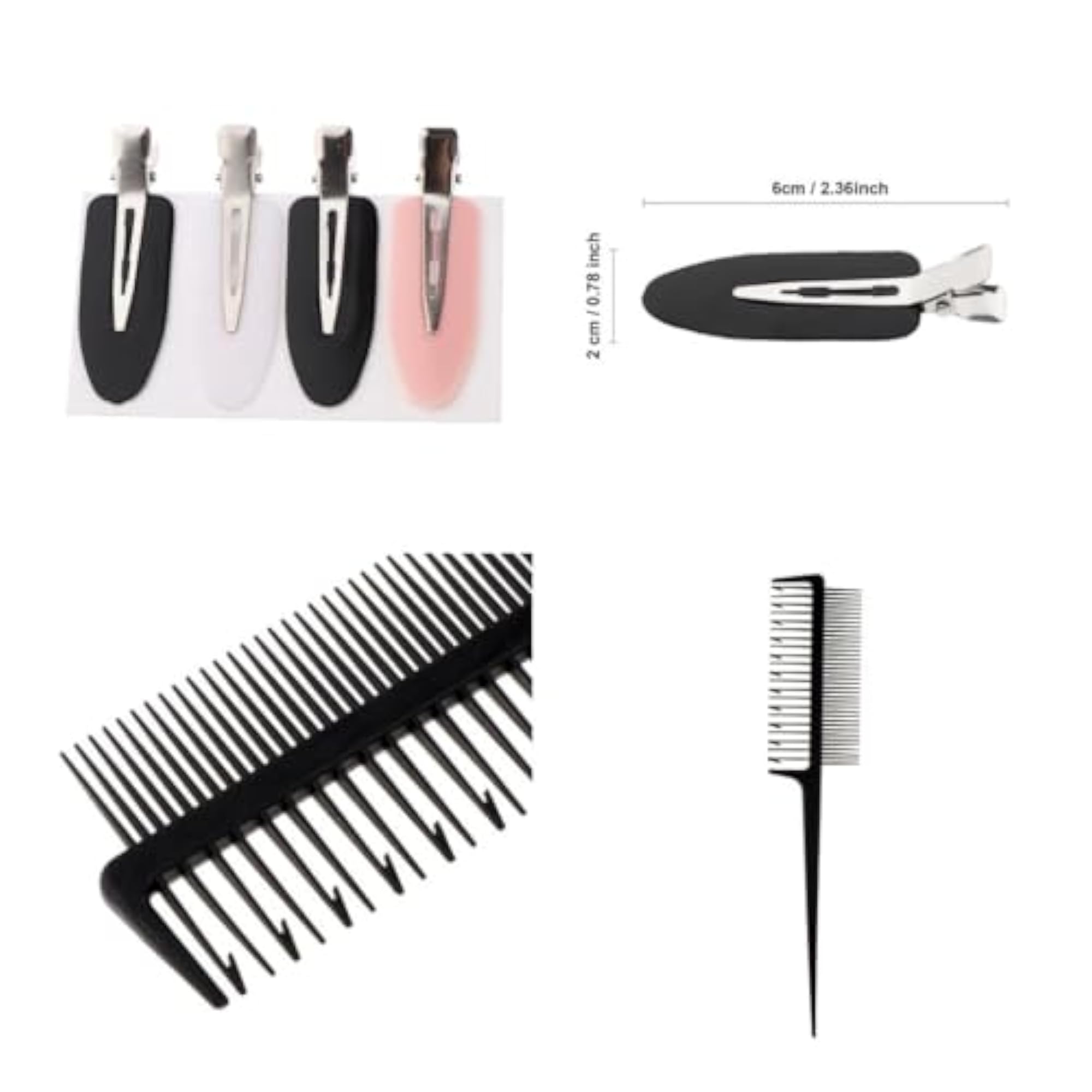 2-Way Weaving Sectioning Foiling Comb + Hair Clips Set for Hair Dyeing Tool