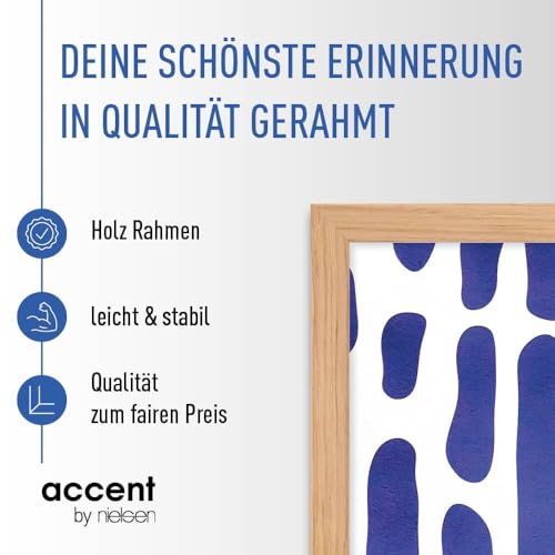 accent by nielsen Holz Bilderrahmen Scandic, 21 x 29,7 cm (A4), Hellbraun – Ansicht 2