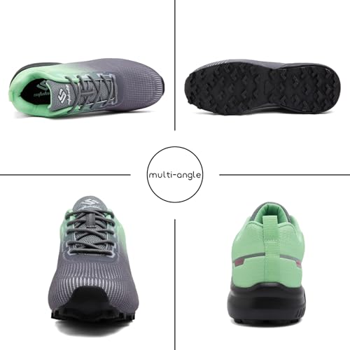 Image of Men's Trail Running Shoes Lightweight Breathable Walking Hiking Sneakers Outdoor Athletic Tennis Cross Training Shoes
