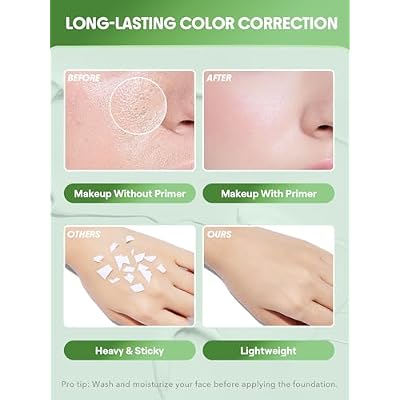 SHEGLAM Even Better Color Correcting Primer Skin Care Long-lasting Smooth Skin-Green