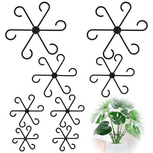 GLCSC 8pcs Plant Stem Support, Plant Support for Indoor Plants, Plastic Reusable Plant Stabilizer,...