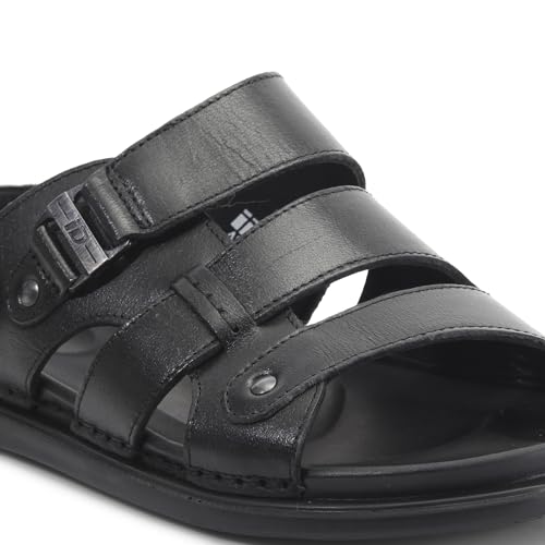 Image of ID Men's Leather Comfort-Fit Velcro Smart Casual Sandals