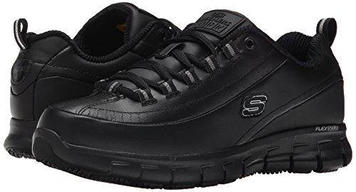 Skechers For Work Women's Sure Track Trickel Slip Resistant Work Shoe, Black, 5 Xw Us #TOP6